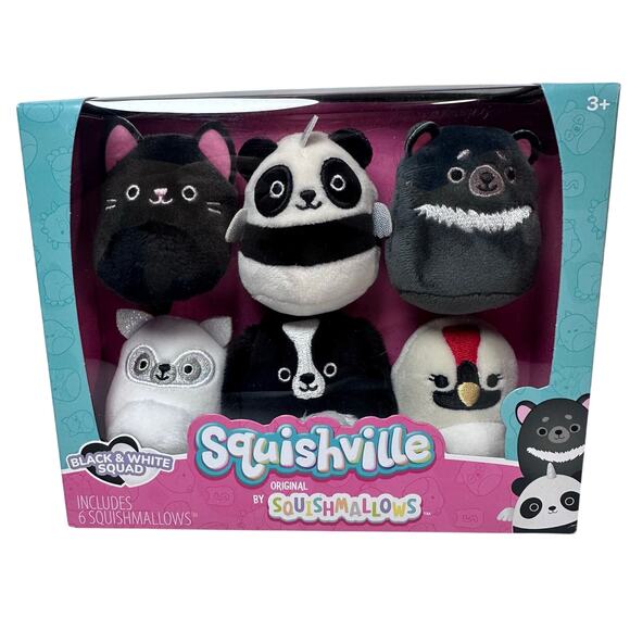 New mini squishmallows squishville - black & white squad - Picture 2 of 6